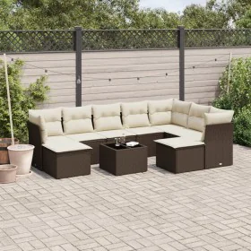 Set mit 10 Gartensofas und -kissen Kunstrattan braun von , Gartensets - Ref: Foro24-3250422, Preis: 624,36 €, Rabatt: %