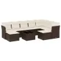 Set mit 10 Gartensofas und -kissen Kunstrattan braun von , Gartensets - Ref: Foro24-3250422, Preis: 624,36 €, Rabatt: %