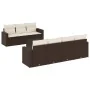 Set sofás de jardín 8 piezas y cojines ratán sintético marrón von , Gartensets - Ref: Foro24-3218723, Preis: 531,95 €, Rabatt: %