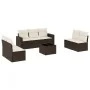Set sofás de jardín 8 piezas y cojines ratán sintético marrón von , Gartensets - Ref: Foro24-3218833, Preis: 494,97 €, Rabatt: %