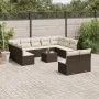 Set of garden sofas and cushions 12 pcs synthetic rattan brown by , Garden sets - Ref: Foro24-3218363, Price: 733,87 €, Disco...