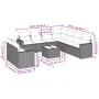Set of 10 garden sofas and cushions synthetic rattan brown by , Garden sets - Ref: Foro24-3219153, Price: 671,15 €, Discount: %