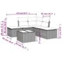 Set aus 6-teiligen Gartensofas und Kissen, synthetisches Rattanbraun von , Gartensets - Ref: Foro24-3249572, Preis: 339,97 €,...