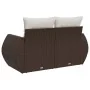 Sofá de jardín con cojines 2 plazas ratán sintético marrón by , Outdoor sofas - Ref: Foro24-366211, Price: 179,08 €, Discount: %