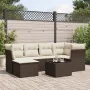 7-piece garden sofa set with brown PE rattan cushions by , Garden sets - Ref: Foro24-3217963, Price: 446,66 €, Discount: %