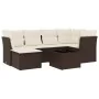 7-piece garden sofa set with brown PE rattan cushions by , Garden sets - Ref: Foro24-3217963, Price: 446,66 €, Discount: %