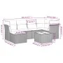7-piece garden sofa set with brown PE rattan cushions by , Garden sets - Ref: Foro24-3217963, Price: 446,66 €, Discount: %