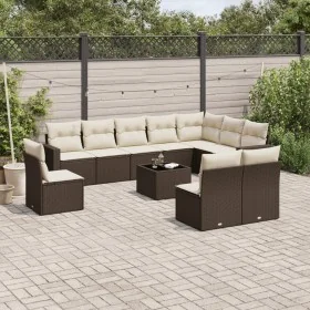 Set of garden sofas 11 pcs cushions synthetic rattan brown by , Garden sets - Ref: Foro24-3219113, Price: 693,43 €, Discount: %