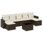 Set of 8 garden sofas and cushions synthetic rattan brown by , Modular outdoor sofas - Ref: Foro24-3251690, Price: 464,23 €, ...