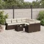 Set de sofás de jardín 9 pzas y cojines ratán sintético marrón by , Garden sets - Ref: Foro24-3252300, Price: 615,59 €, Disco...