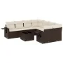 Set de sofás de jardín 9 pzas y cojines ratán sintético marrón by , Garden sets - Ref: Foro24-3252300, Price: 615,59 €, Disco...