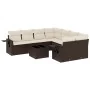 Set mit 9 Gartensofas und Kissen Kunstrattan braun von , Gartensets - Ref: Foro24-3252300, Preis: 623,51 €, Rabatt: %