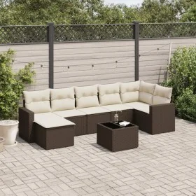 Set sofás de jardín 8 piezas y cojines ratán sintético marrón by , Garden sets - Ref: Foro24-3219283, Price: 502,40 €, Discou...