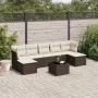 Set mit 8 Gartensofas und Kissen Kunstrattan braun von , Gartensets - Ref: Foro24-3249882, Preis: 452,16 €, Rabatt: %