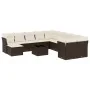 Set Gartensofas und -kissen 12 Stück synthetisches Rattan braun von , Gartensets - Ref: Foro24-3250462, Preis: 770,93 €, Raba...