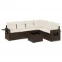 7-teilige Gartensofagarnitur mit braunen PE-Rattankissen von , Gartensets - Ref: Foro24-3252560, Preis: 486,89 €, Rabatt: %