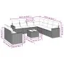 Set of 10 garden sofas and cushions synthetic rattan brown by , Modular outdoor sofas - Ref: Foro24-3251500, Price: 694,35 €,...