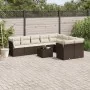 Set de sofás de jardín 10 pzas y cojines ratán sintético marrón von , Gartensets - Ref: Foro24-3250022, Preis: 642,69 €, Raba...