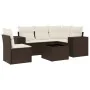 Set aus 6-teiligen Gartensofas und Kissen, synthetisches Rattanbraun von , Gartensets - Ref: Foro24-3254920, Preis: 436,79 €,...