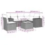 Set aus 6-teiligen Gartensofas und Kissen, synthetisches Rattanbraun von , Gartensets - Ref: Foro24-3254920, Preis: 436,79 €,...