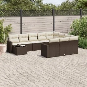 Set of garden sofas 11 pcs cushions synthetic rattan brown by , Modular outdoor sofas - Ref: Foro24-3251870, Price: 671,07 €,...