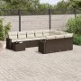 Set Gartensofas 11 Stück Kissen synthetisches Rattan braun von , Modulare Sofas für den Außenbereich - Ref: Foro24-3251870, P...