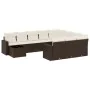 Set Gartensofas 11 Stück Kissen synthetisches Rattan braun von , Modulare Sofas für den Außenbereich - Ref: Foro24-3251870, P...
