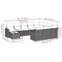 Set Gartensofas 11 Stück Kissen synthetisches Rattan braun von , Modulare Sofas für den Außenbereich - Ref: Foro24-3251870, P...