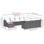 Set of garden sofas 11 pcs cushions synthetic rattan brown by , Modular outdoor sofas - Ref: Foro24-3251870, Price: 671,07 €,...