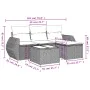 Set comedor de jardín 5 piezas y cojines ratán sintético marrón de , Conjuntos de jardín - Ref: Foro24-3253620, Precio: 332,5...