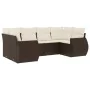 Set sofás de jardín 6 piezas y cojines ratán sintético marrón von , Gartensets - Ref: Foro24-3254120, Preis: 457,94 €, Rabatt: %