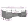 Set sofás de jardín 6 piezas y cojines ratán sintético marrón von , Gartensets - Ref: Foro24-3254120, Preis: 457,94 €, Rabatt: %