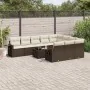 Set of garden sofas 11 pcs cushions synthetic rattan brown by , Garden sets - Ref: Foro24-3253040, Price: 677,55 €, Discount: %