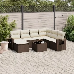 Set mit 8 Gartensofas und Kissen Kunstrattan braun von , Gartensets - Ref: Foro24-3252850, Preis: 501,65 €, Rabatt: %