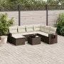 Set mit 8 Gartensofas und Kissen Kunstrattan braun von , Gartensets - Ref: Foro24-3252850, Preis: 501,50 €, Rabatt: %