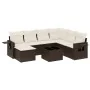 Set of 8 garden sofas and cushions synthetic rattan brown by , Garden sets - Ref: Foro24-3252850, Price: 501,48 €, Discount: %