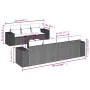 Set of 8 garden sofas and cushions synthetic rattan brown by , Garden sets - Ref: Foro24-3254670, Price: 555,44 €, Discount: %