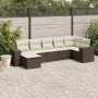 Juego de sofás de jardín 7 piezas con cojines ratán PE marrón von , Gartensets - Ref: Foro24-3255220, Preis: 455,82 €, Rabatt: %