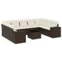 Set mit 10 Gartensofas und -kissen Kunstrattan braun von , Gartensets - Ref: Foro24-3255350, Preis: 674,96 €, Rabatt: %