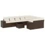 Set of 10 garden sofas and cushions synthetic rattan brown by , Garden sets - Ref: Foro24-3255390, Price: 677,54 €, Discount: %