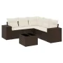 Set sofás de jardín 6 piezas y cojines ratán sintético marrón von , Gartensets - Ref: Foro24-3222562, Preis: 423,16 €, Rabatt: %