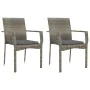 Set comedor jardín 9 pzas y cojines ratán sintético gris by , Garden sets - Ref: Foro24-3213505, Price: 679,40 €, Discount: %