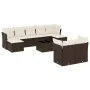 Set mit 10 Gartensofas und -kissen Kunstrattan braun von , Gartensets - Ref: Foro24-3218323, Preis: 636,10 €, Rabatt: %
