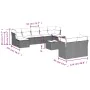 Set mit 10 Gartensofas und -kissen Kunstrattan braun von , Gartensets - Ref: Foro24-3218323, Preis: 636,10 €, Rabatt: %