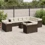 Set of garden sofas with cushions 13 pieces PE rattan brown by , Garden sets - Ref: Foro24-3218543, Price: 920,42 €, Discount: %