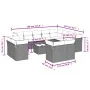 Set Gartensofas mit Kissen 13-teilig PE Rattan braun von , Gartensets - Ref: Foro24-3218543, Preis: 919,14 €, Rabatt: %