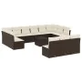 Set of 14 garden sofas with cushions synthetic rattan brown by , Garden sets - Ref: Foro24-3250242, Price: 829,88 €, Discount: %