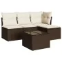 Set comedor de jardín 5 piezas y cojines ratán sintético marrón by , Garden sets - Ref: Foro24-3249352, Price: 297,26 €, Disc...