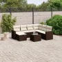 Set of 8 garden sofas and cushions synthetic rattan brown by , Garden sets - Ref: Foro24-3263539, Price: 507,75 €, Discount: %