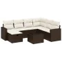 Set mit 8 Gartensofas und Kissen Kunstrattan braun von , Gartensets - Ref: Foro24-3263539, Preis: 516,22 €, Rabatt: %